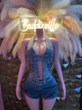Denim Diva Studded Short Set