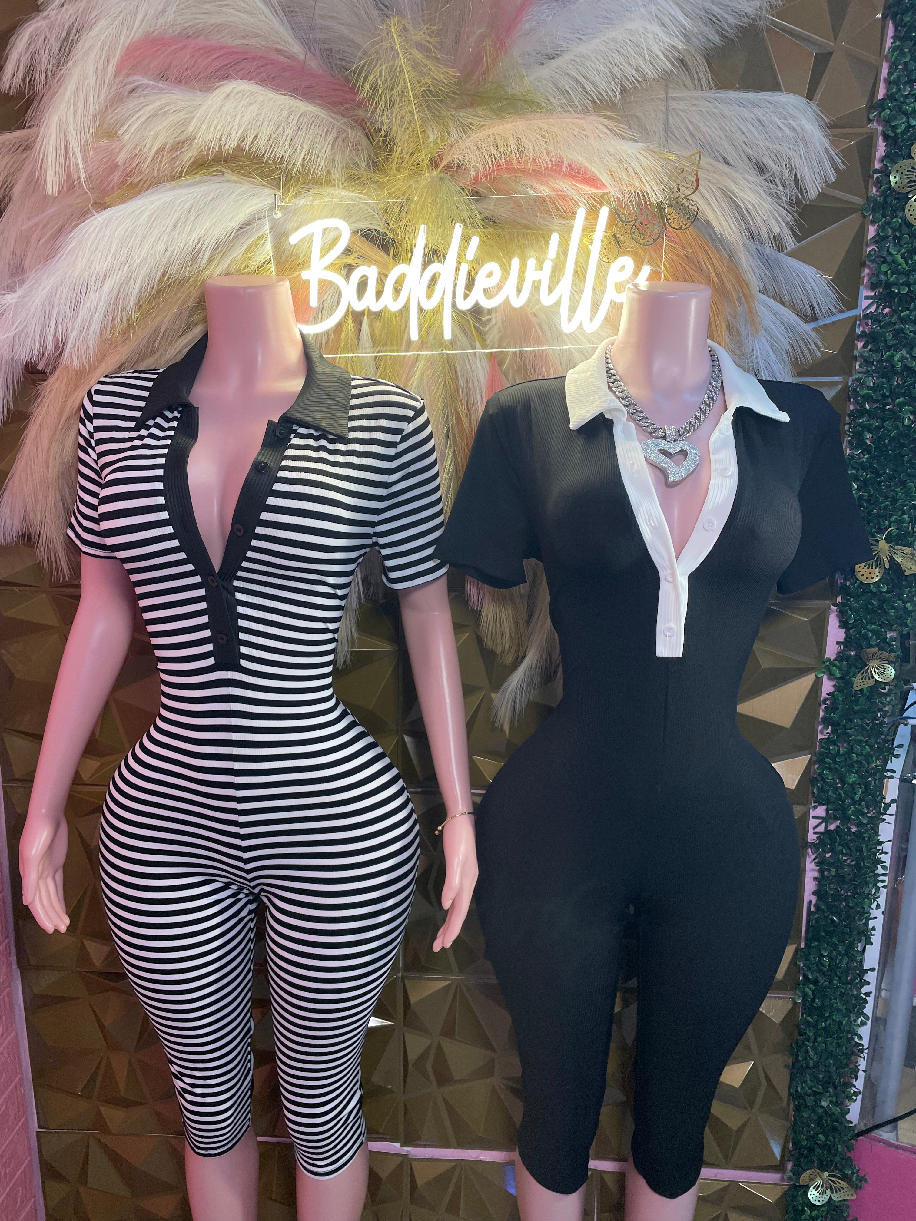Baddie Stripe Curve Jumpsuit